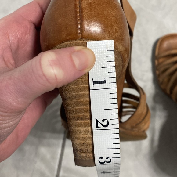 Paul Green Christy Caged Brown Leather Woven Sandle Size 7.5 USA 4.5 in Austria - Picture 8 of 8